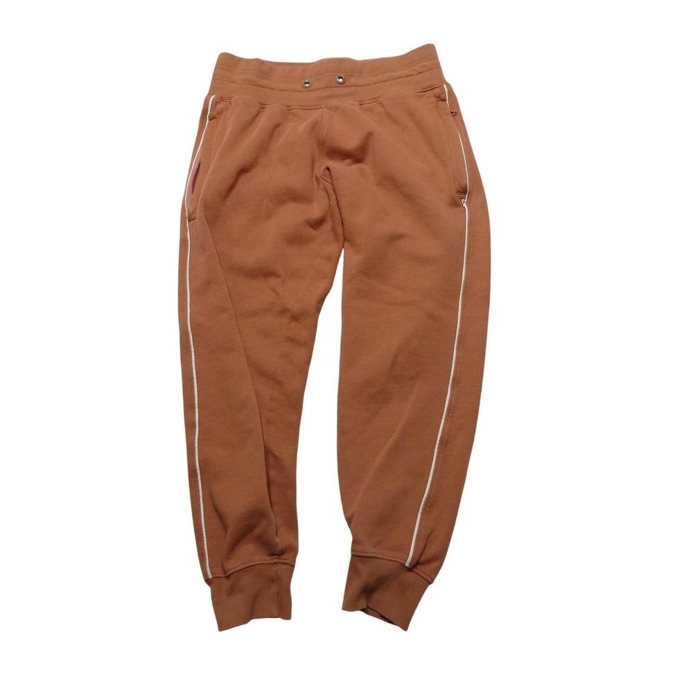 Cotopaxi Jogger Pants Mens Medium Brown Fleece Elastic Waist Side Stripe Cuffed